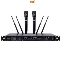 AD4D 2 Channel Handheld KTV Professional Uhf Wireless Microphones System