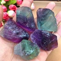 Natural Material Rainbow Fluorite Crystal Coarse Stone Specimen Healing Crystal Love Natural Stone And Mineral Fish Tank