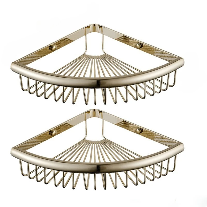 Wall Mounted Shelf Antique Brass Finish Solid Brass Bathroom Soap Basket Holder Shower Shampoo Shelf Square Rack