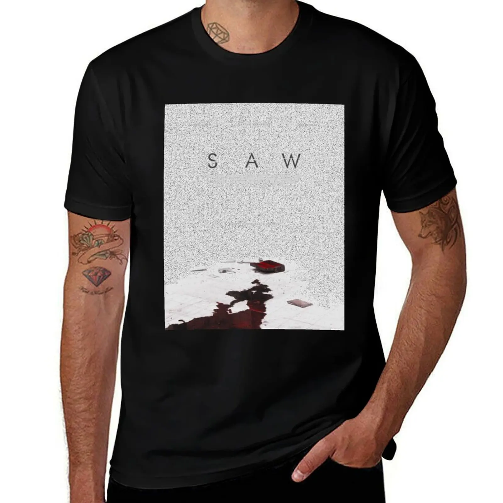 

Saw 2004 Poster Poster1 T-Shirt cotton t shirt pack t shirts for man graphic tees T-Shirt