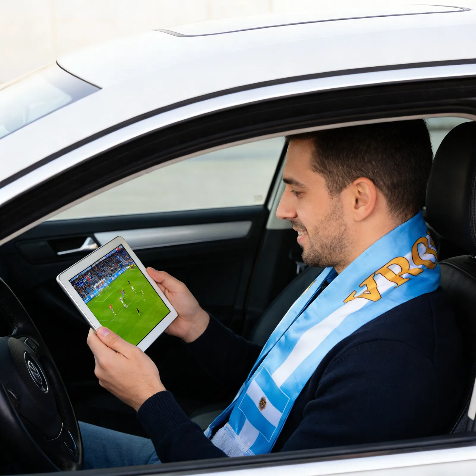 

Футбольный шарф для болельщиков с принтом флага Аргентины, 53x5 см, полиэстер, сувенир для поддержки национальной сборной на футбольных матчах