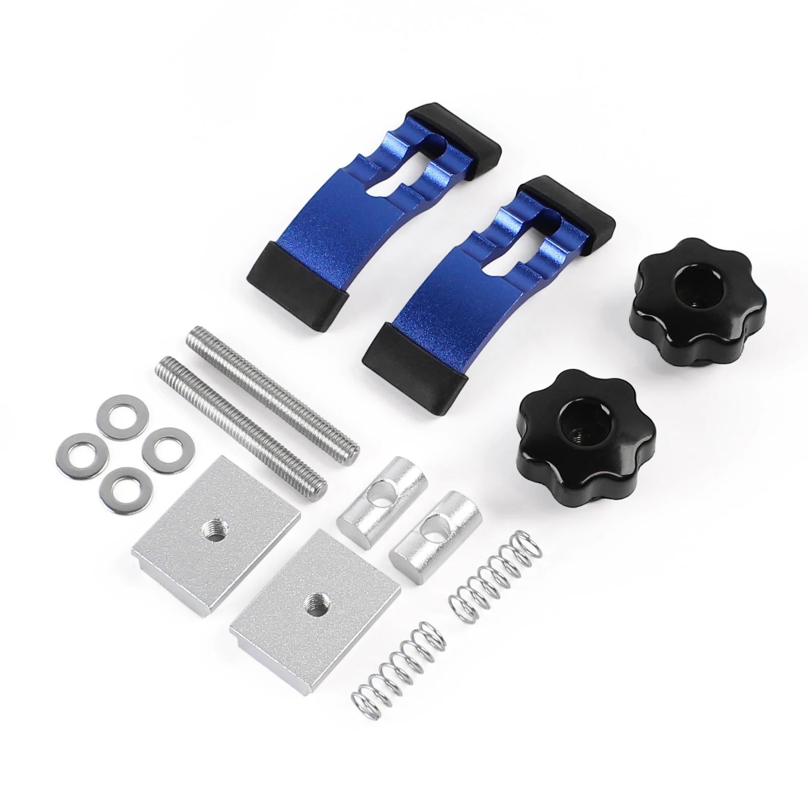 

2PCS Aluminum Alloy Router Clamp Mini Hold Down Clamp Kit for Woodworking and Metalworking Routers Drill Presses Table Saw Tool