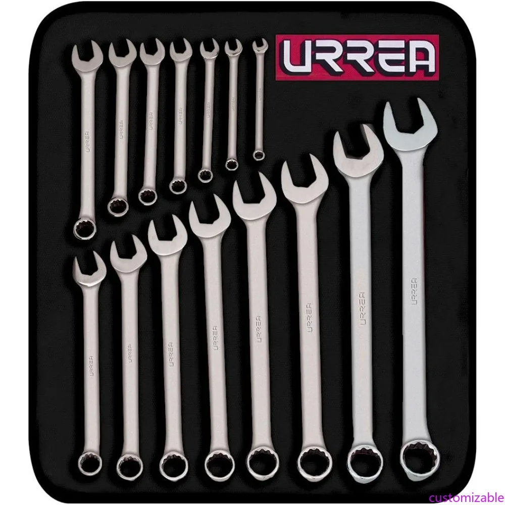 

Professional 14-Piece Urea Combination Wrench Set with Canvas Roll and Satin Finish, 5/16 to 1-1/4 Inch
