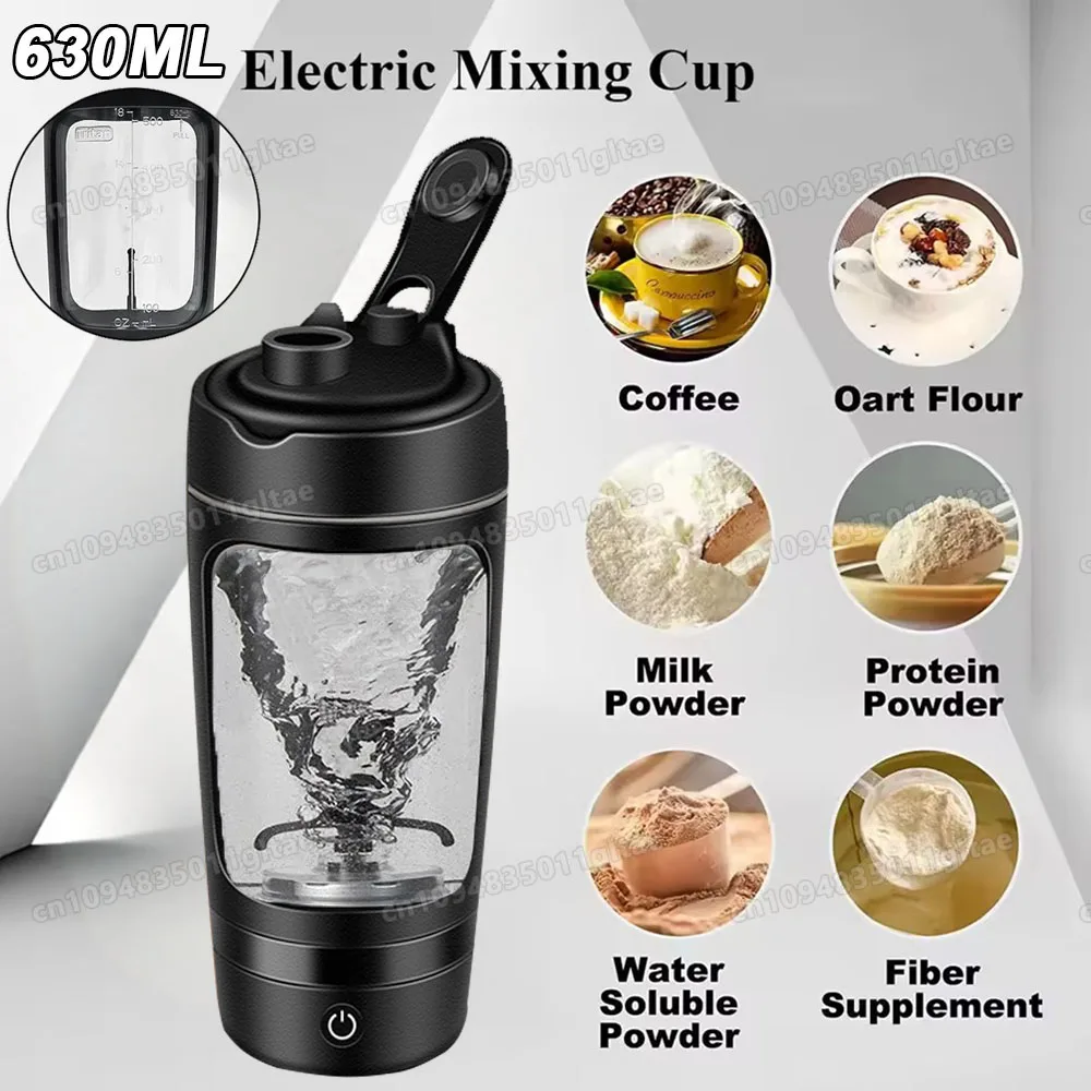 650ml Electric Shaker Bottle Portable Whey Protein Shaker Automatic Stirring Blender Multipurpose Juice Mixer Cups Fitness Work