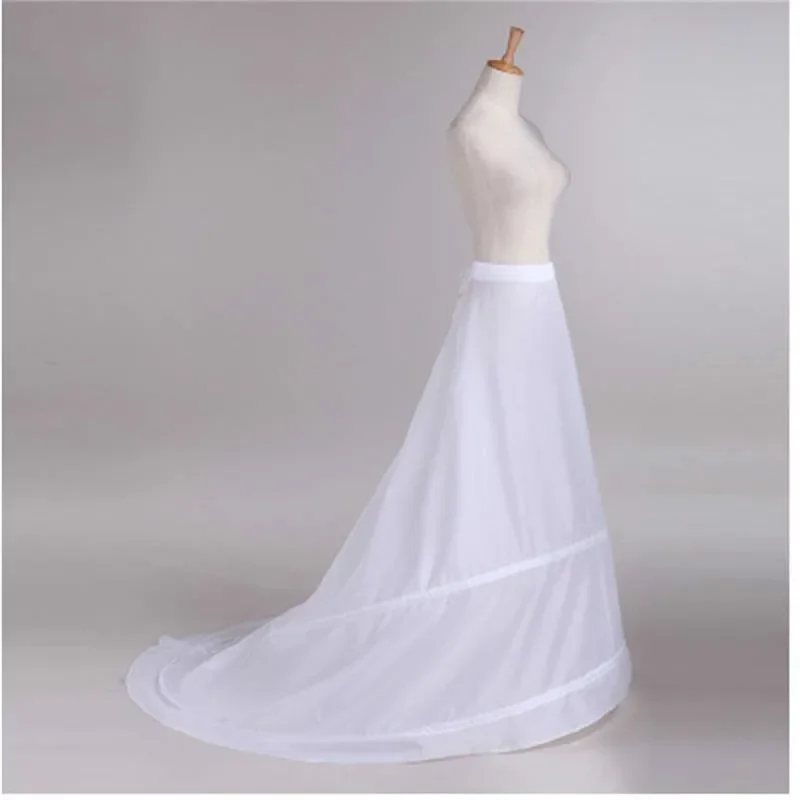 

Novia Enaguas Underskirt Wedding Skirt Slip Wedding Accessories Chemise 2 Hoops for A Line Tail Dress Petticoat Crinoline