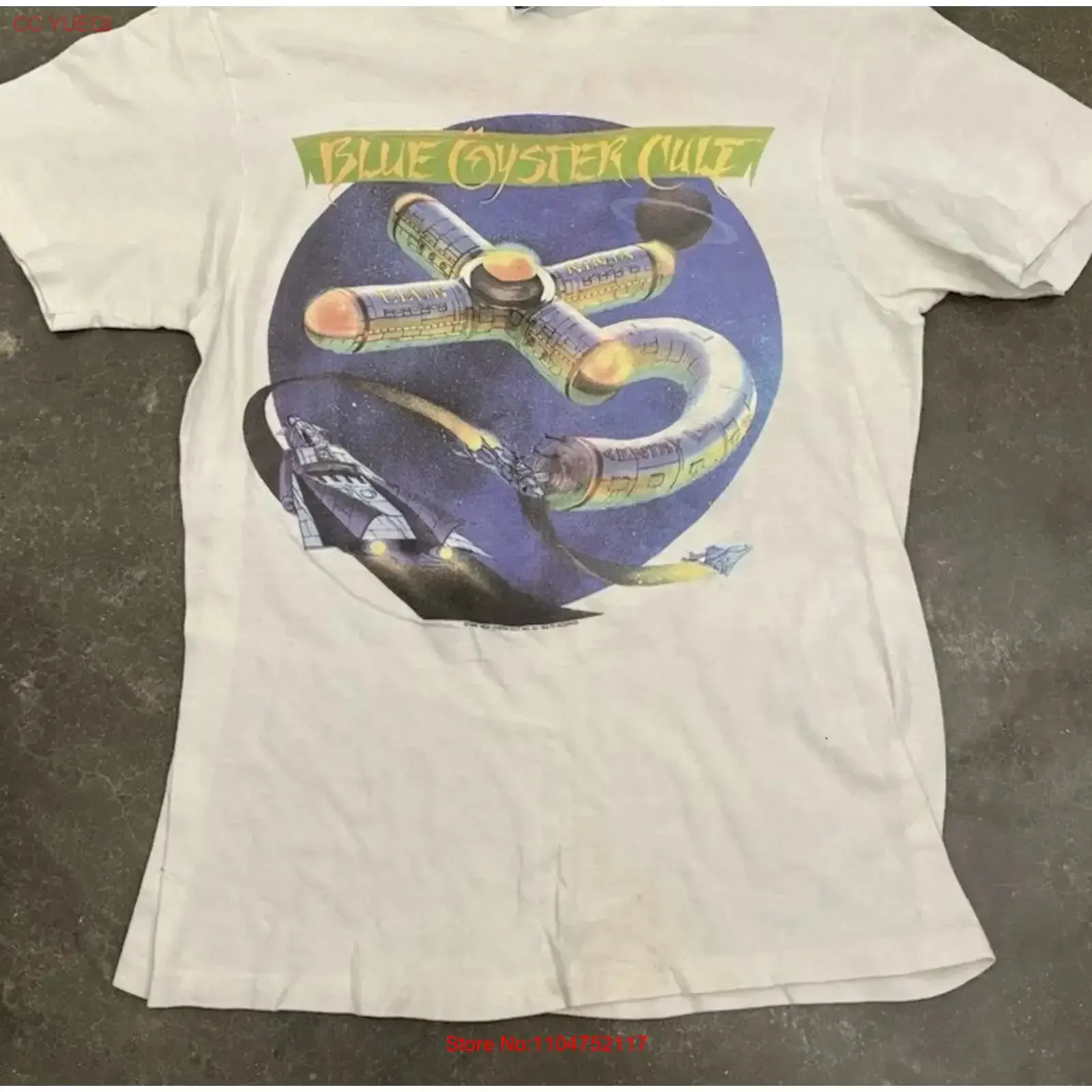 Blue Oyster Cult Band T Shirt Cotton UB375 vintage Washed homme Stylish Unisex Comfortable streetwear Stretched graphic