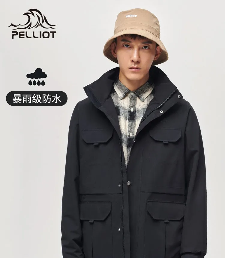 

PELLIOT Single-layer Waterproof Assault Suit Men's Autumn Outdoor Windproof Large Pocket Windbreaker Trendy Brand Work Coat