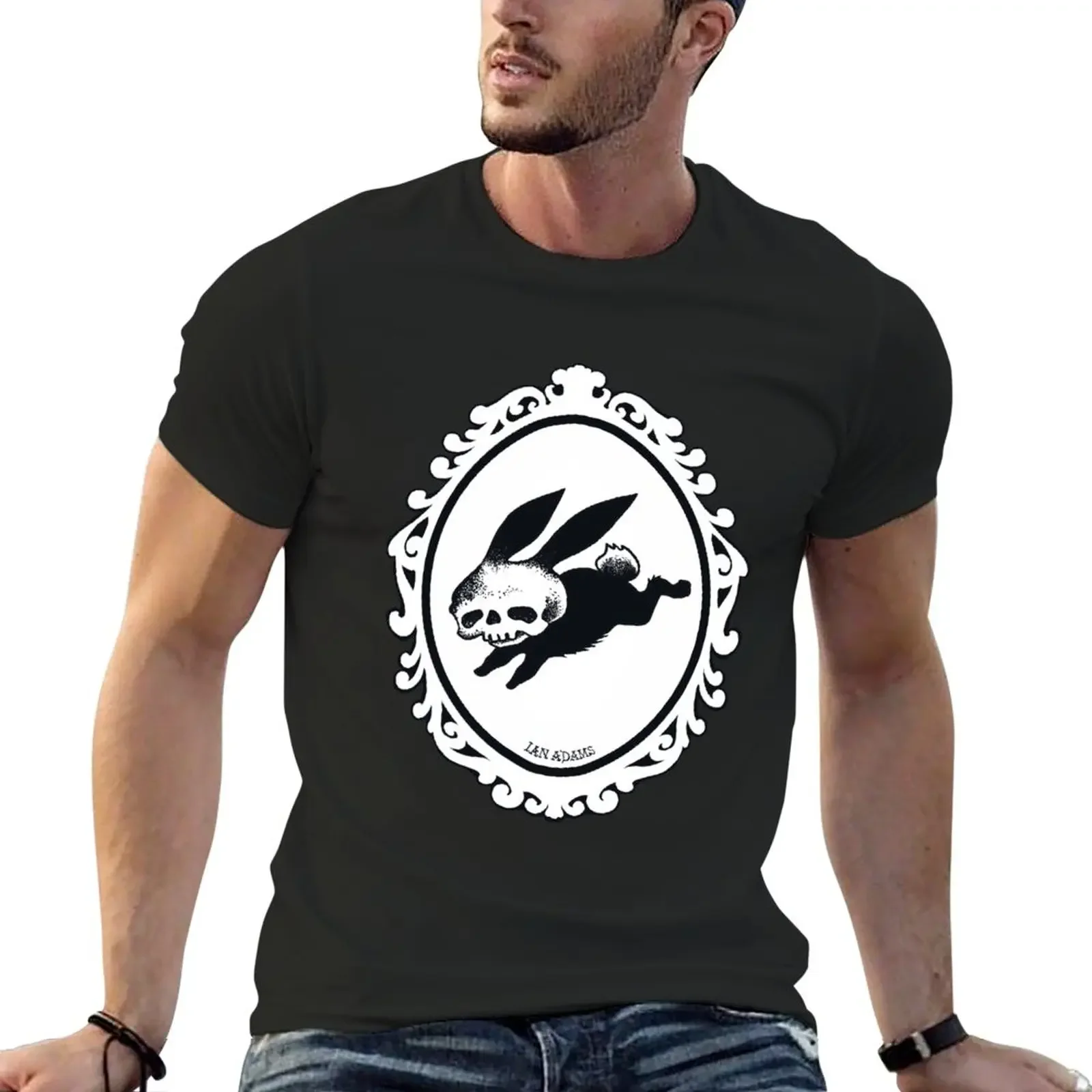 

New Lil Death Head Rabbit T-Shirt t-shirts man summer tops quick drying t-shirt mens clothes