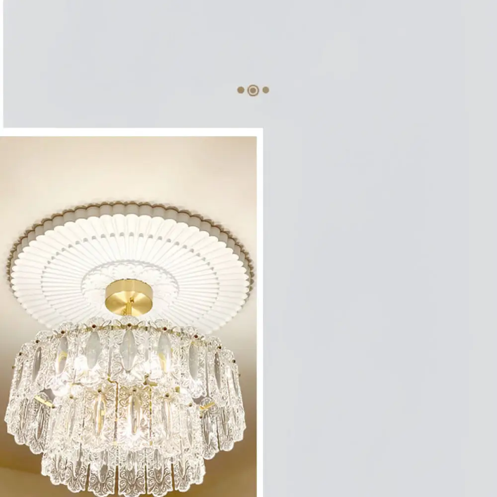 French Vintage PU Ceiling Rose For Jiaqi Light Fitting Decorative Base White Plaster Effect Chandelier Canopy Accessory