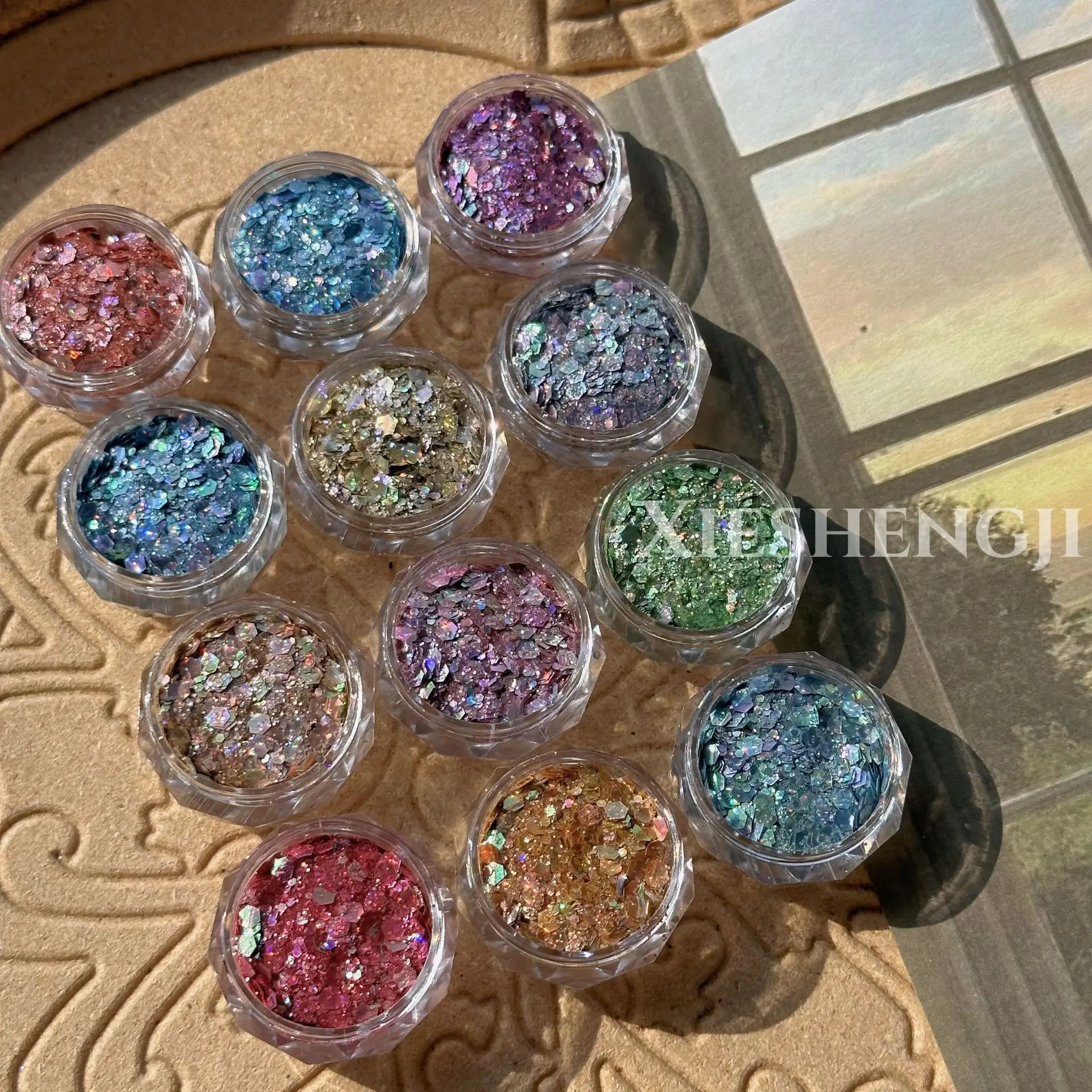 Paillettes laser holographiques pour les ongles, accessoires de décoration pour manucure