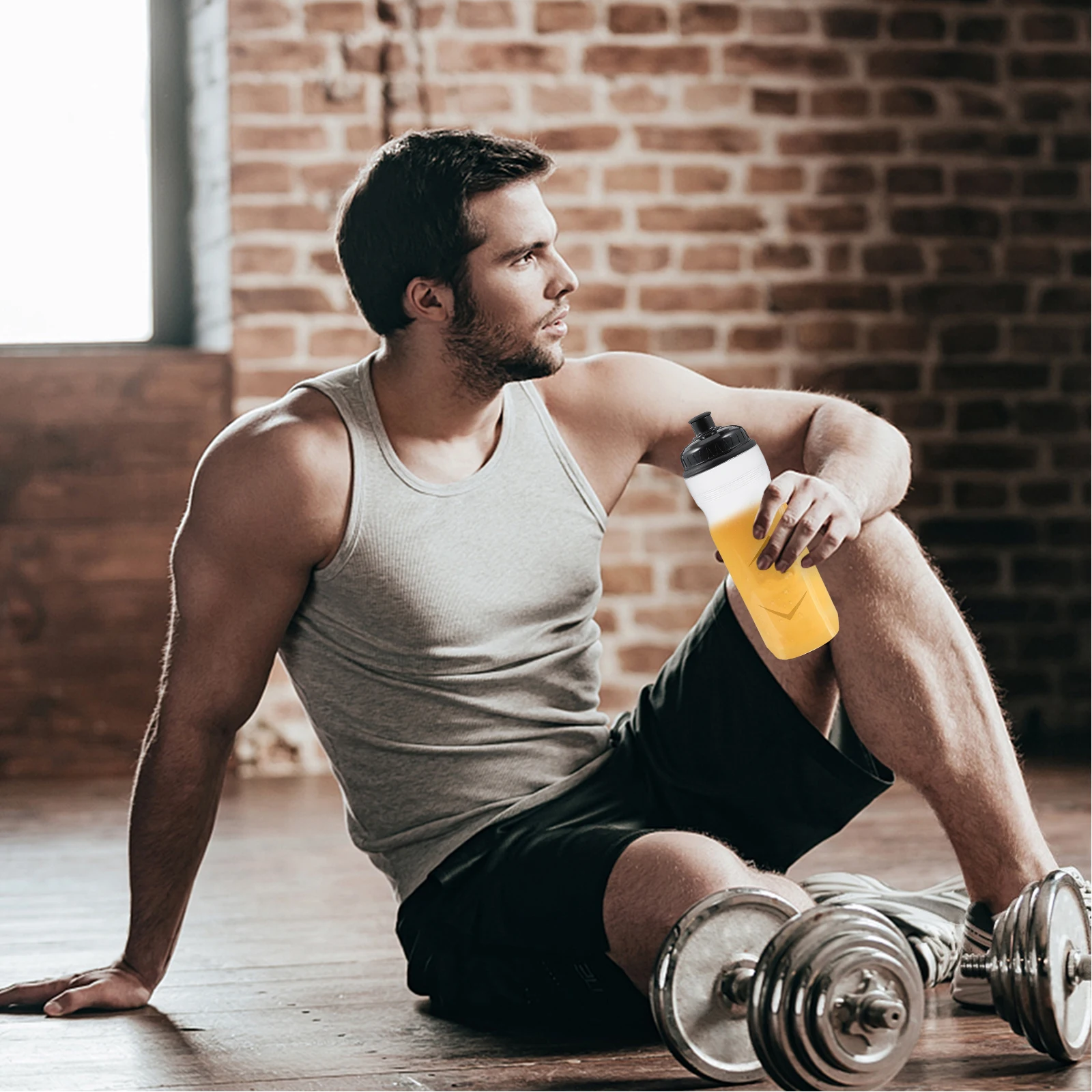 Outdoor Cycling Bottle 53Mm Wide Mouth Bpa-Free Pp5 Drinking Bottle Portable Gym Water Cup Large Capacity