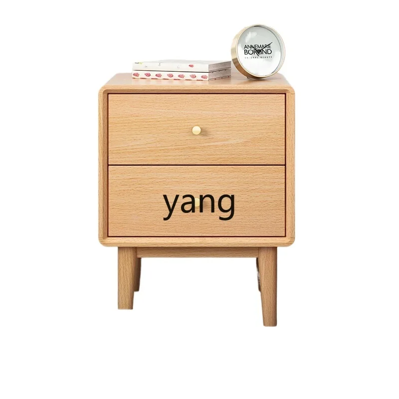 LH  bedside table all solid wood small bedside storage locker modern simple and creative