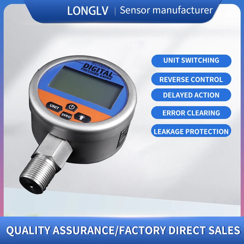 LONGLV YL-808 مقياس الضغط الرقمي الذكي ماكينة هيدروليكية ضغط الزيت ضغط المياه