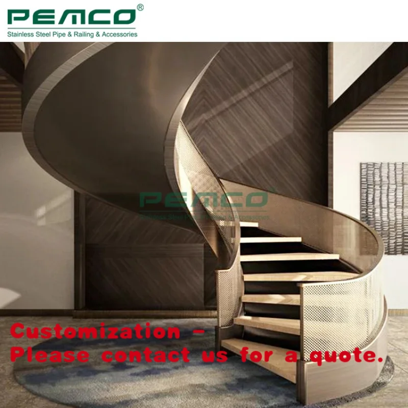 custom.Factory Price Exterior Double Beam Steel Stair Customized Curved Stair Concrete Staircase