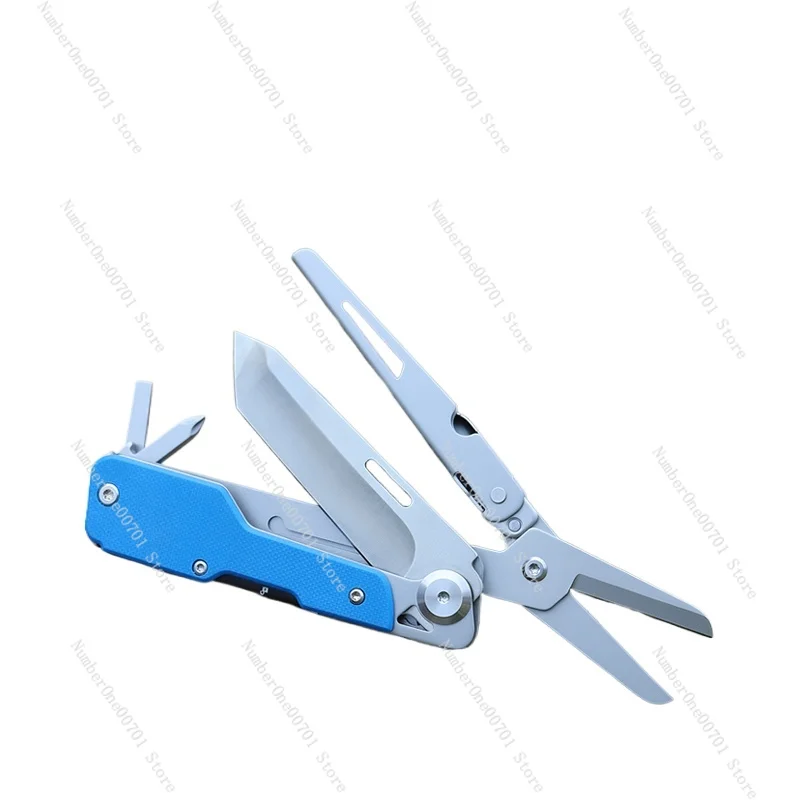 Outdoor multi-functional large scissors, portable equipment, detachable knife, car emergency tools