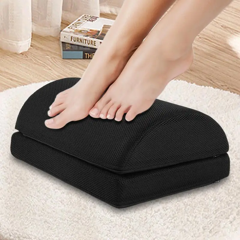 Foot Rest Under Desk For Office Use Adjustable Double Layer Under Desk Foot Rest For Office Memory Foam Desk Foot Rest Ergonomic