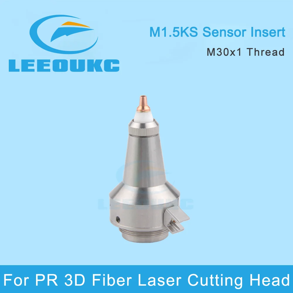 LEEOUKC Konektor Nosel Laser Serat TRA SE M1.5 KS Sensor Masukan Referensi P0491-110-00001 untuk PR 3D Kepala Pemotong Laser