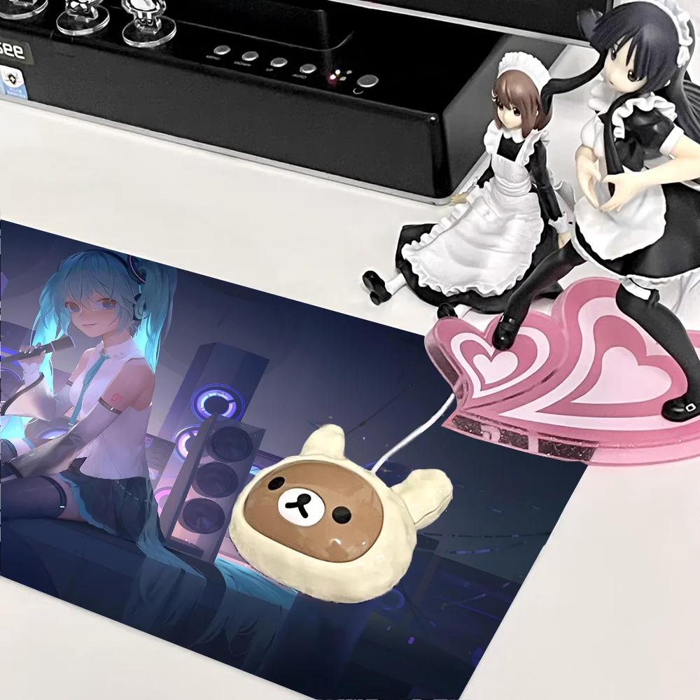 1PC Hot Girl K- Keyboard Office H-Hatsune Miku Non-slip Mouse Pad Office Computers Laptops E-sports Game Desk Mats XXL Keyboard