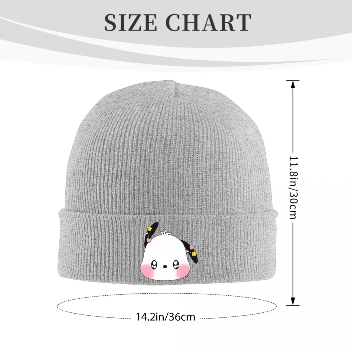 Kawaii Dog Pochacco Bonnet Hats Skullies Beanies Men Women Retro Warm Beanie Hats Spring Outdoor Graphic Cap