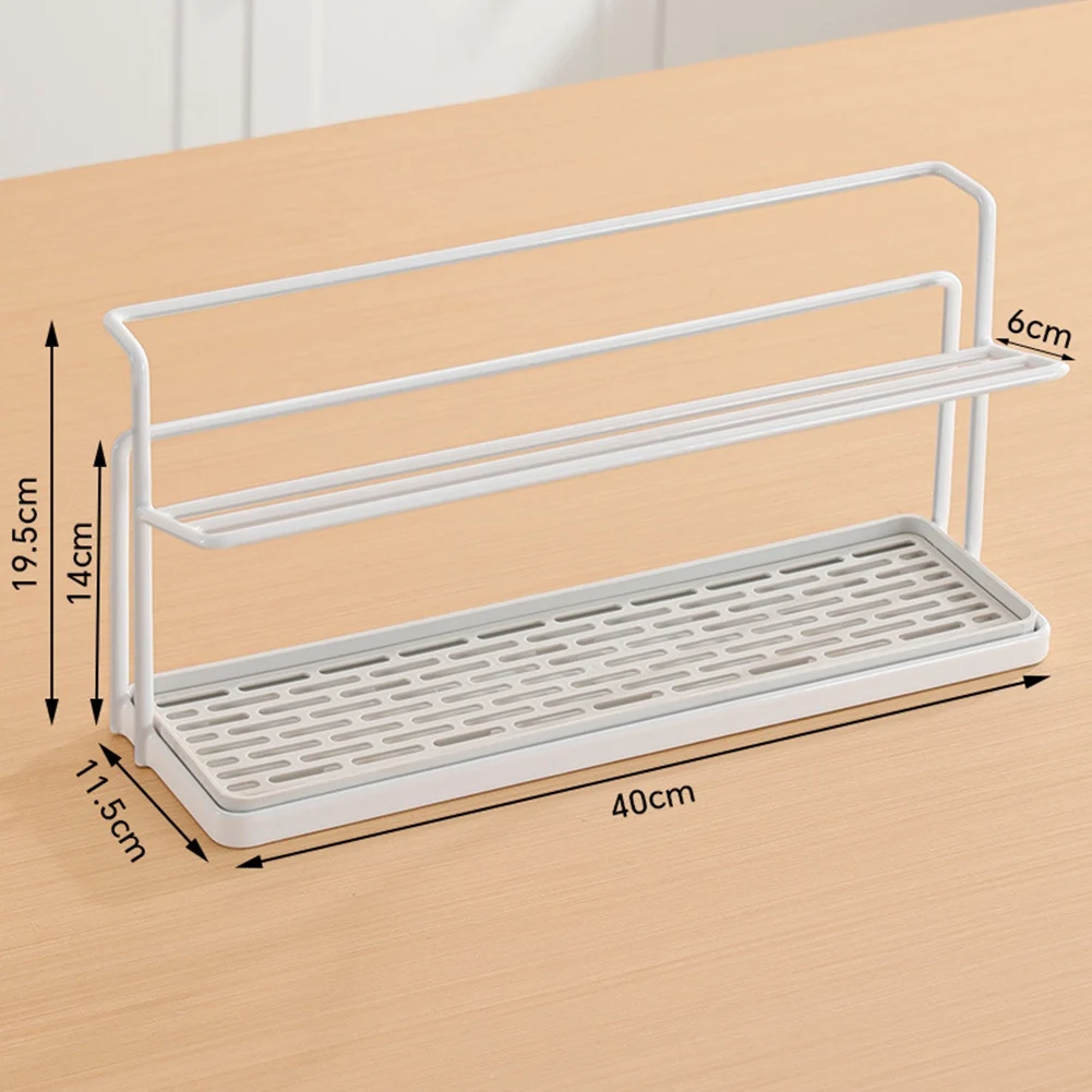 Rack de secagem de garrafas, rack de armazenamento com bandeja de drenagem, organizador de canecas de cozinha, preto