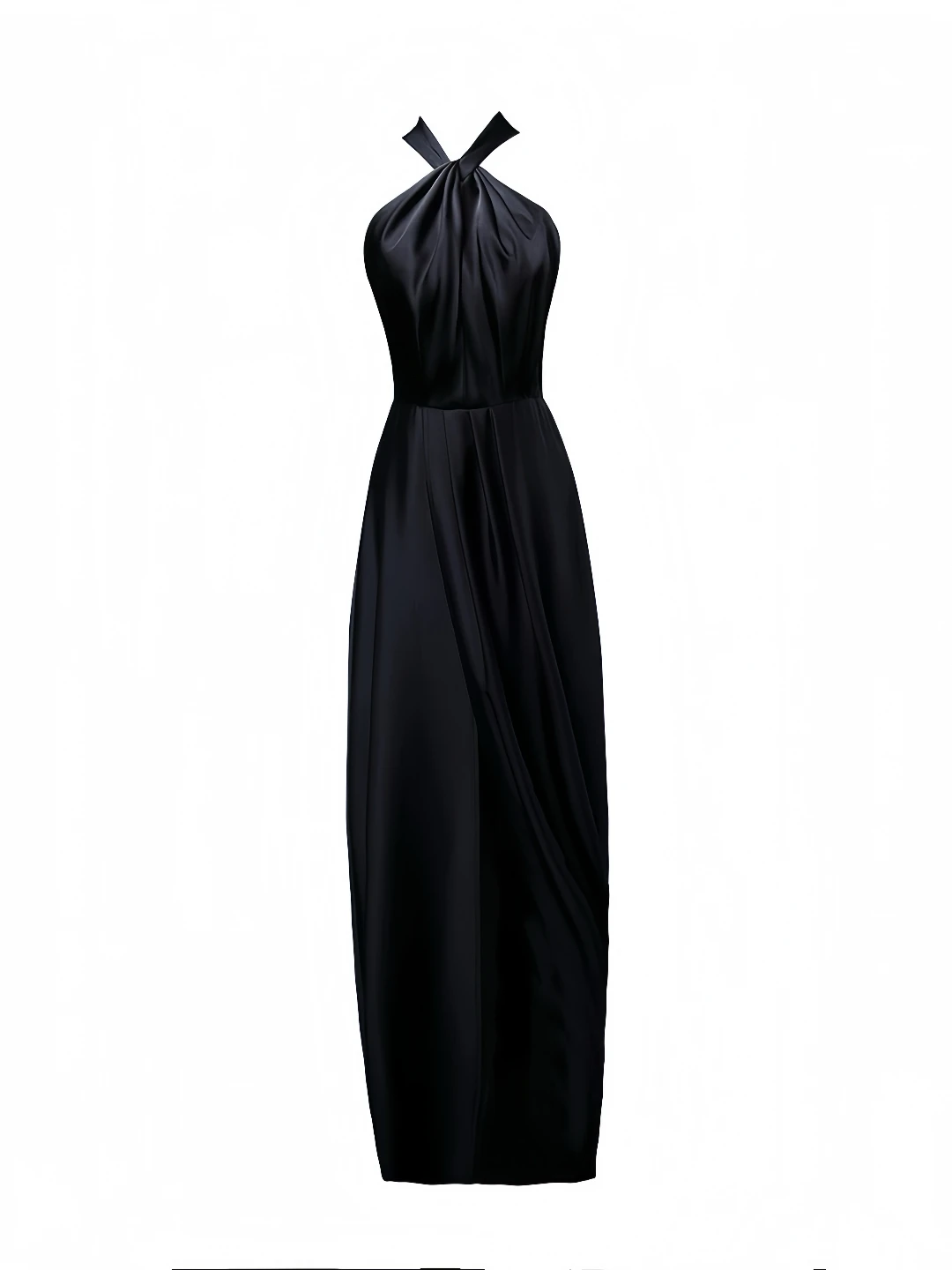 Classic Black Evening Dress Strapless Slimming Ribbon Backless Side Slit For Women Wedding Suitable Formal Cocktail Party Gowns