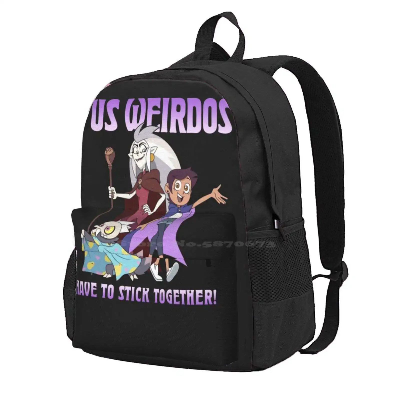 Us Weirdos Have To Stick Together Shirt The Owl House Hot Sale Schoolbag Backpack Fashion Bags Us Weirdos Have To Stick