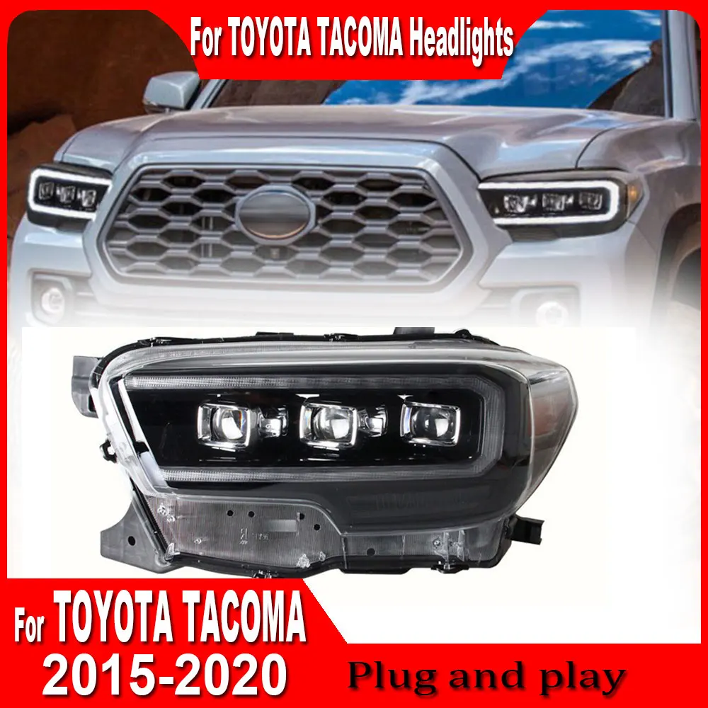 

2Pcs Headlight For Toyota Tacoma LED Headlights 2015-2020 Head Lamp Car Styling DRL Signal Projector Lens Automotive Accessories