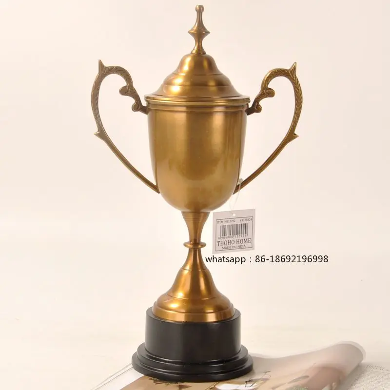 Metal Trophy Copper Silver Study Office Ornament Desktop Model Room Decoration Ornament