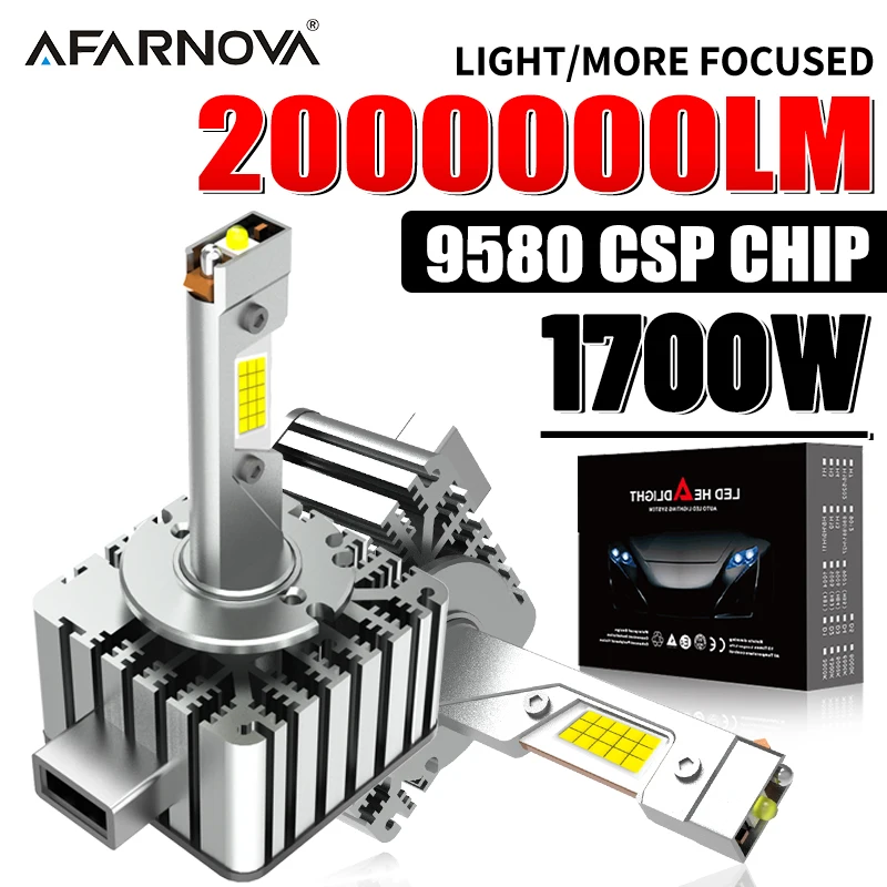 

D3S D1S LED Headlight Xenon HID Canbus D2S D4S D1R D2R D3R D4R Turbo LED 1700W 2000000LM CSP Chip For Car lamps 6500K Plug&Play