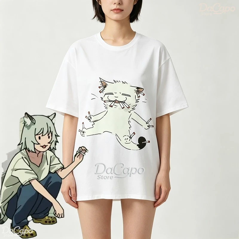 Chainsmoker Cat Yaniko Satou C - đánh giá và giá Anime Merchandise T Shirt