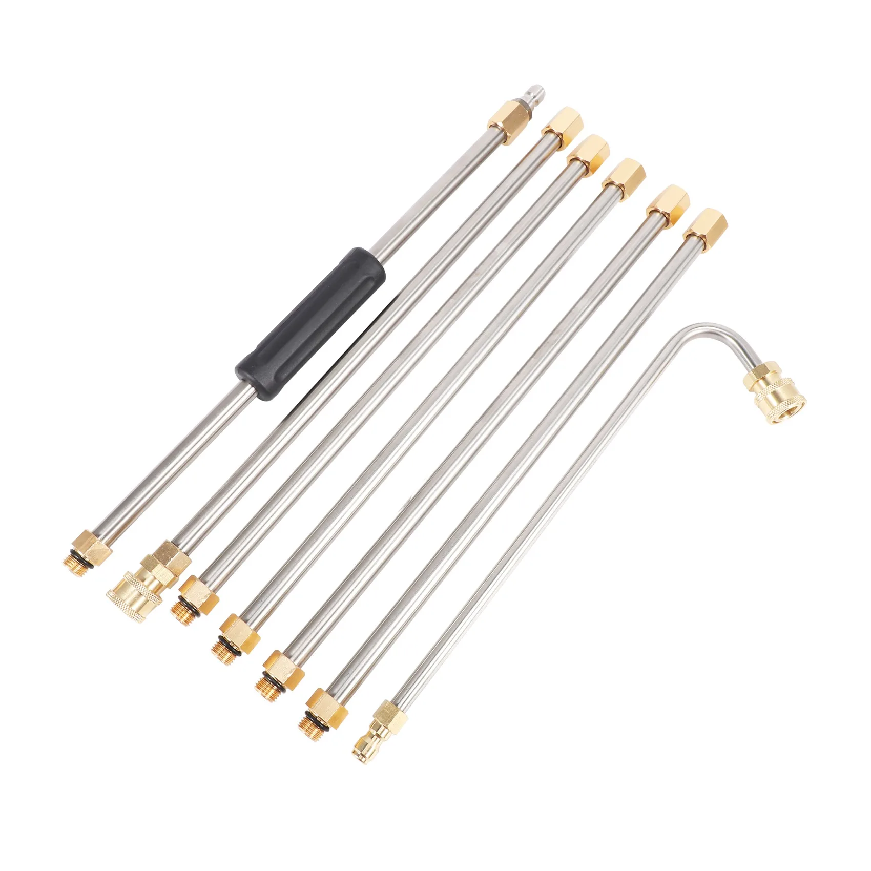 

AT35-Gutter Cleaning Tool Pressure Washer - Extension Wands, Roof Cleaner Lance Nozzle - 4000 Psi 5 Tips, Window Washing Accesso