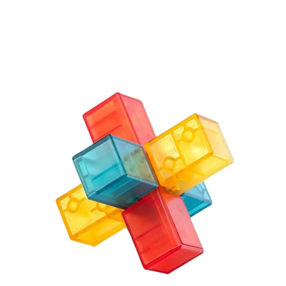 

Transparent IQ Brain Teaser Puzzles Luban Lock Brain Teaser Kong Ming Lock Unlock Toy ABS Plastic LuBan Lock Children and Adults