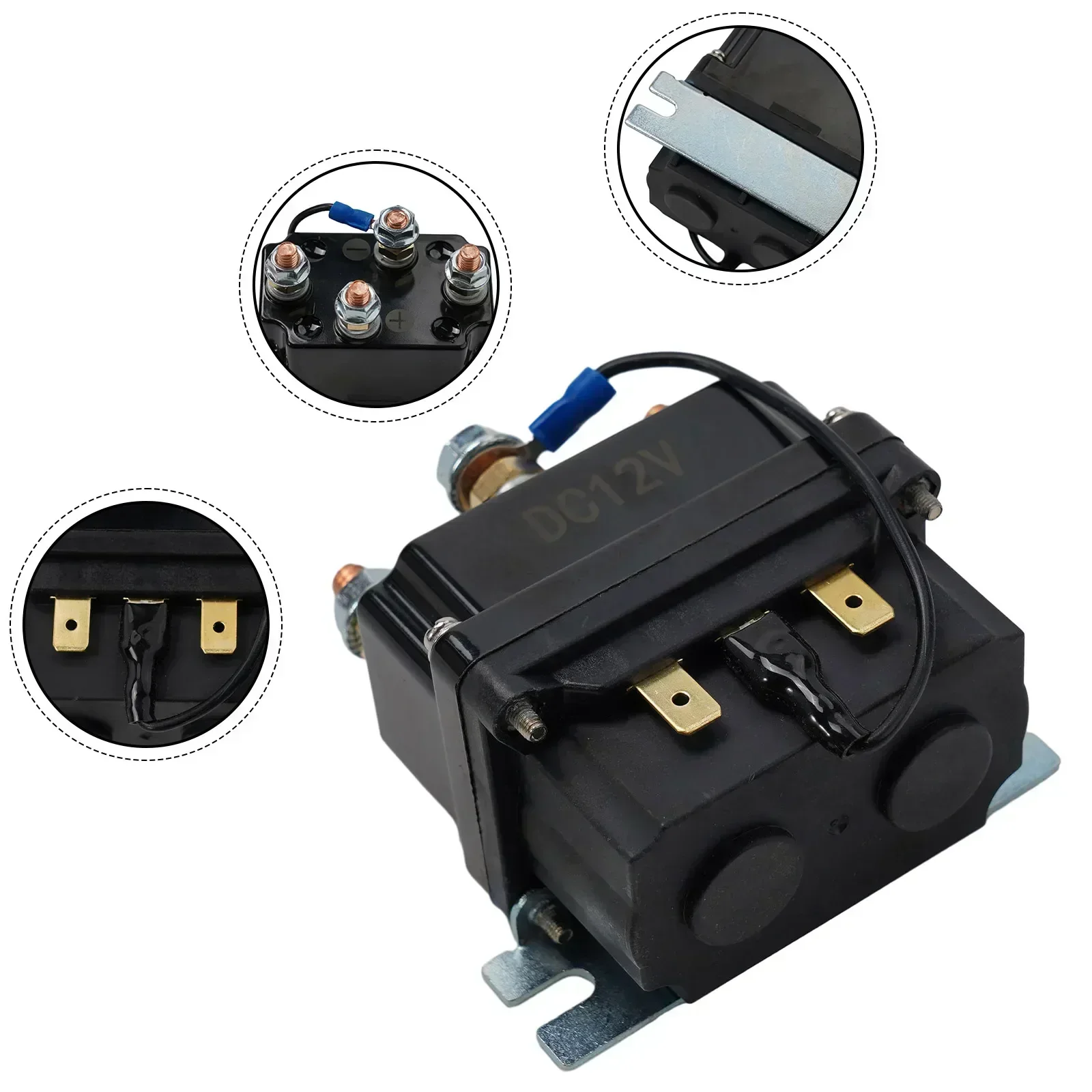 Winch Solenoid Relay Easy To Install 12V 250A Magnetic Contactor Relay Set With Wireless Remote For Winches Up To 12000 Lbs