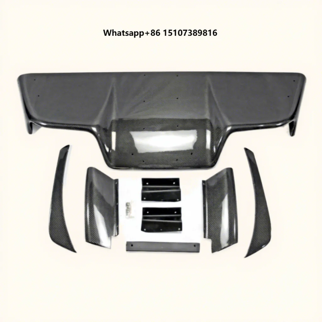 For Fairlady Carbon Fiber 03-08 Z33 350z Infiniti G35 Coupe 2D JDM TS Style Rear Diffuser Type 2 8Pcs (with Fitting)