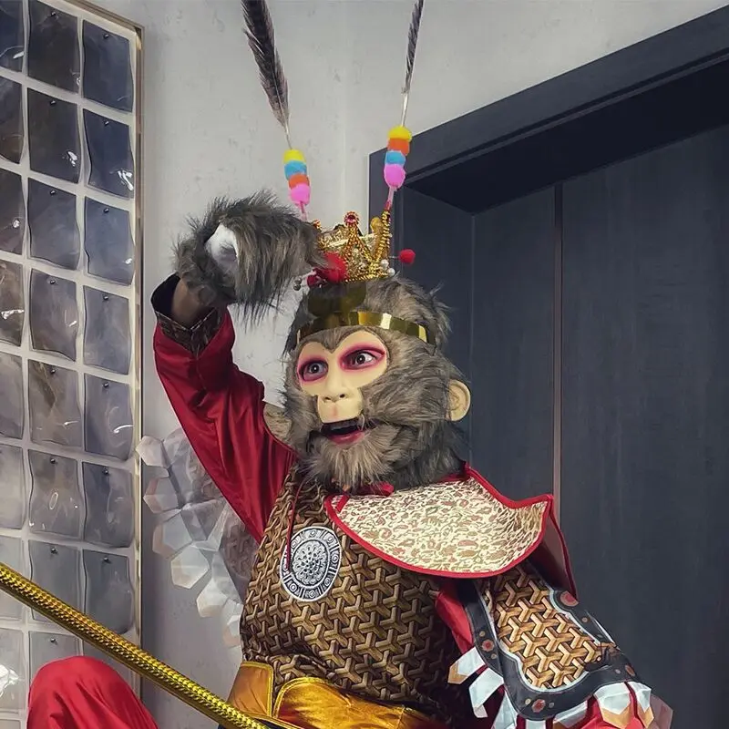 สไตล์ใหม่ Sun Wukong เครื่องแต่งกาย Monkey King เสื้อผ้าแสวงบุญ to the West ภาพยนตร์ทีวี Play (ไม่รวม Stick)