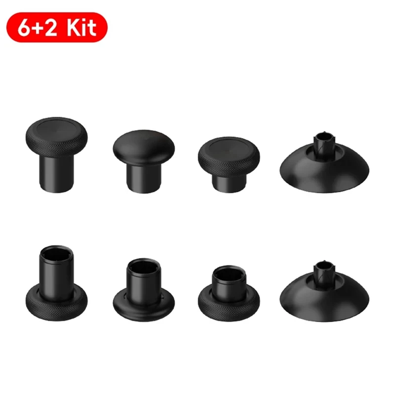 8 Pak Metalen Magnetische Thumbsticks Analoge Joysticks Voor Ps4/Xbox One/Xbox Serie X/S Controller Zwart