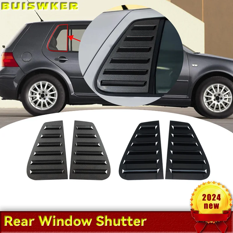 

Car Rear Window Side Vent Shutter Louver Cover Trim Exterior Accessories Body Kits For VW Golf 4 MK4 1997-2006