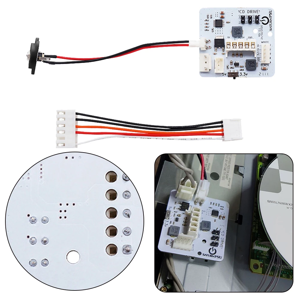 

Console Power Supply Replacement Rev2.1 Power Supply Board with Power Plug Adapter Console Power Panel for Sega SaturnPSU