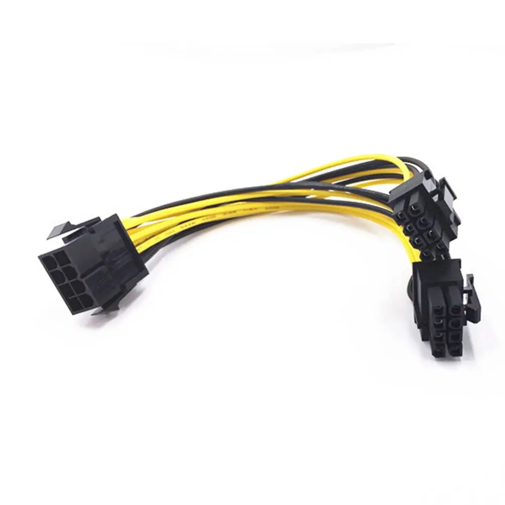 

Motherboard Power line Splitter Cable Adapter 8Pin to Dual 6+2pin Graphics Card Cable GPU Splitter Cable 8Pin to Dual 8Pin