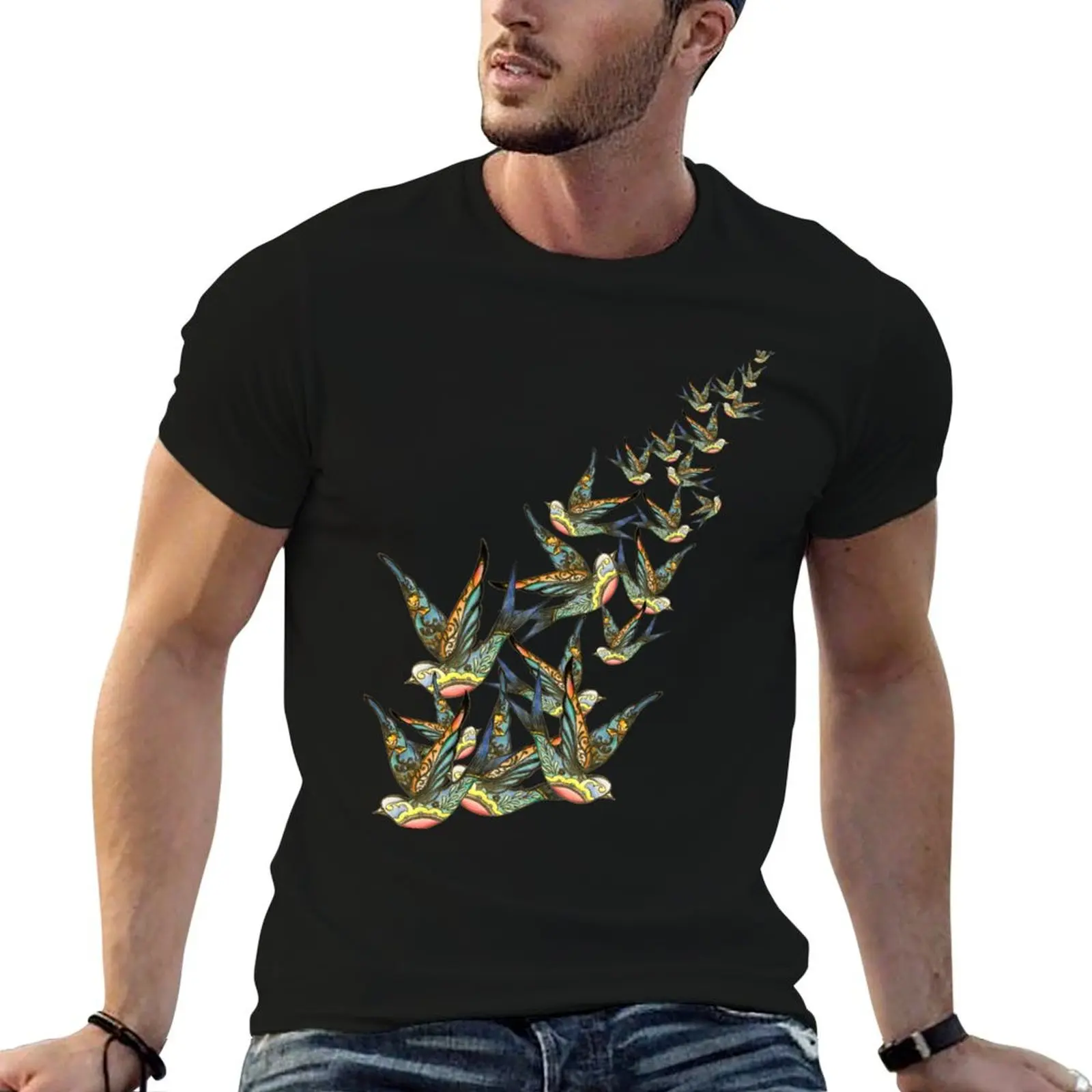 

Swallow T-Shirt cotton t shirt man man t shirts graphic T-Shirt