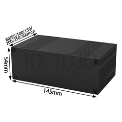 Aluminum Enclosure 145*54*80/95/100/150/200/250/300mm Split Electrical Box Separate Type Circuit Board DIY Silver/Black