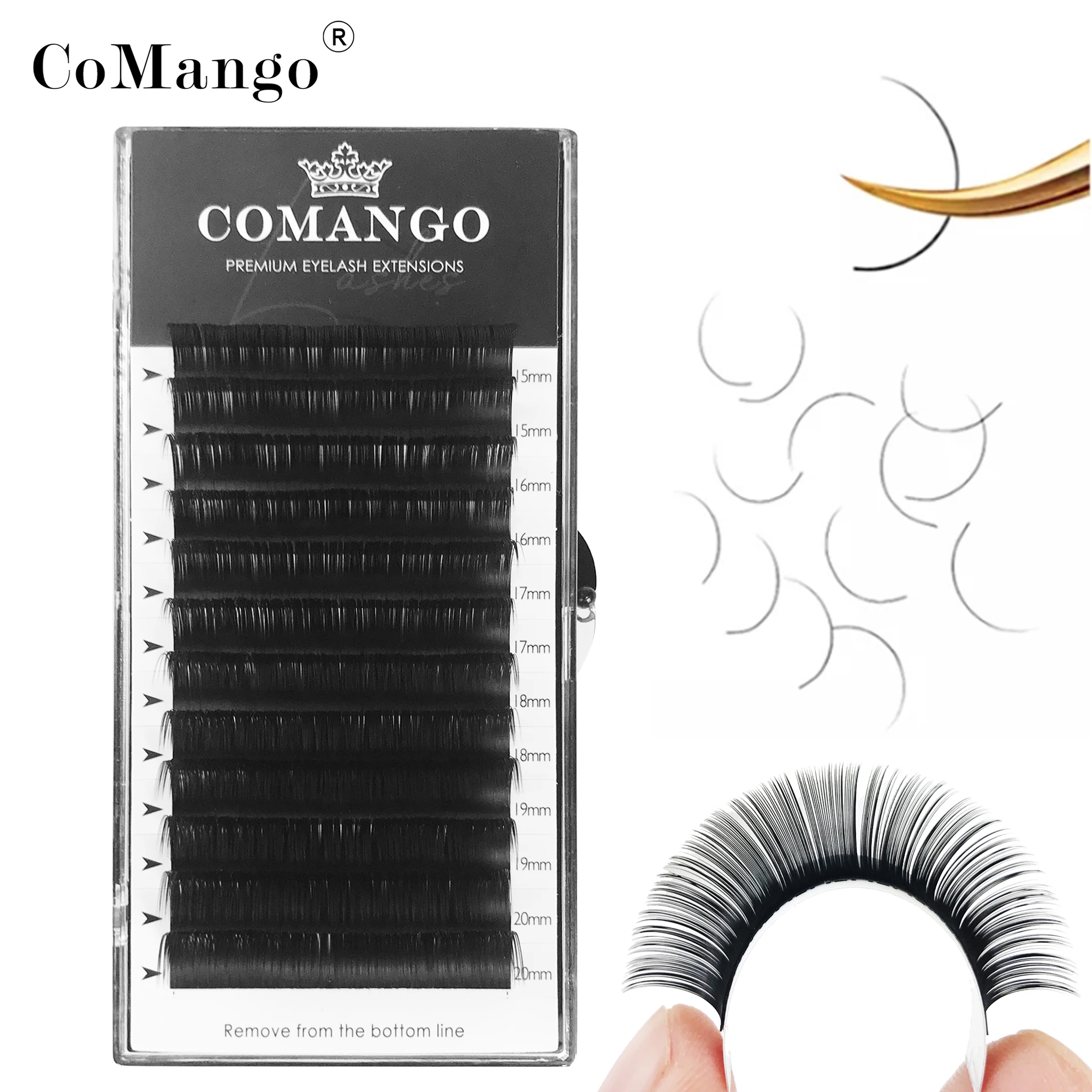 CoMango 0.05-0.15mm C/D/DD Curl Eyelash Extension Thin And Soft Material Volume Lash Individual Eyelashes Premium Fake Lashes