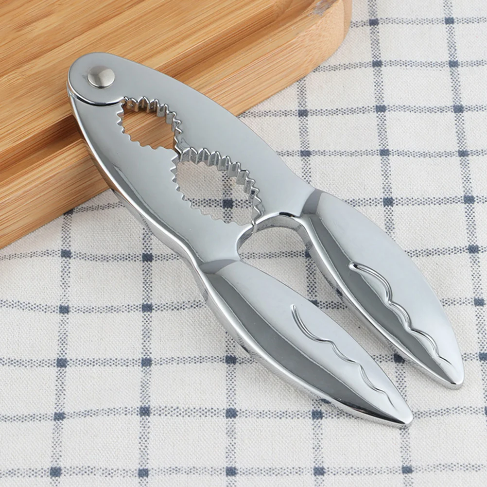 

1Pc Sturdy Zinc Alloy Crab Leg Clamp Portable And Practical Kitchen Accessory Silver