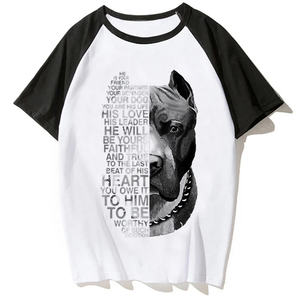 Pitbull t shirt women designer comic Tee female harajuku y2k 2000s clothing