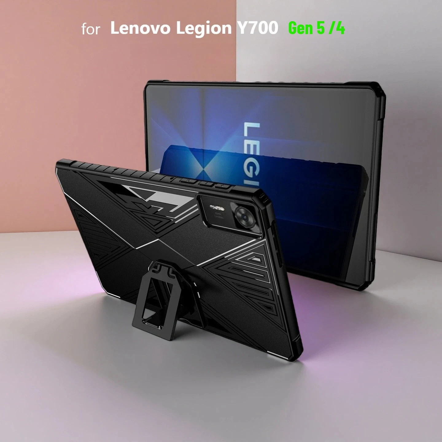 

Flip Case for Lenovo Legion Y700 Gen5 Gen4 8.8 Inch Soft TPU Shockproof Protective Cover with Kickstand TB-322FU/FC TB-323FC/FU