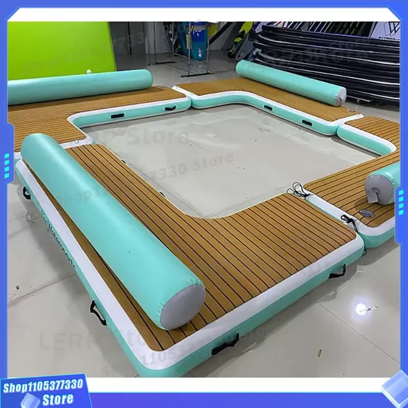 Manufacturer portable foldable fishing inflatable floating platform magic mat inflatable water floating platform