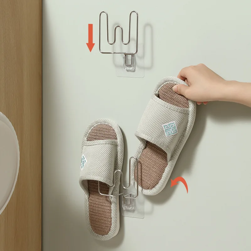 

HeMu Slipper rack Bathroom punch-free toilet shoe rack Slipper rack Shoe storage rack hook rack