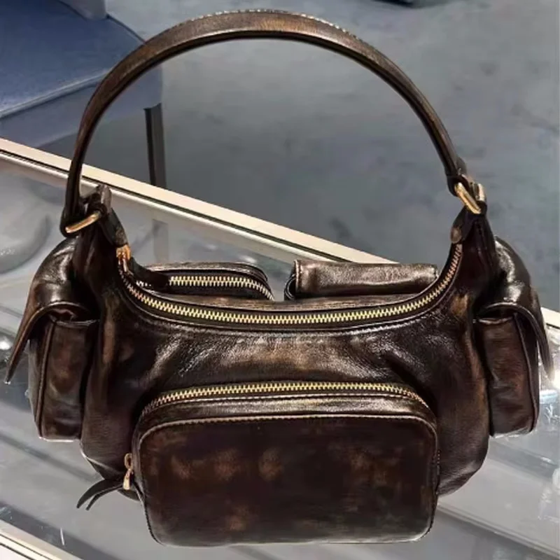 Annmouler Design Hobo Multi Pocket Locomotive Bag Nowa pojedyncza torba na ramię Torba pod pachę Torba damska o dużej pojemności