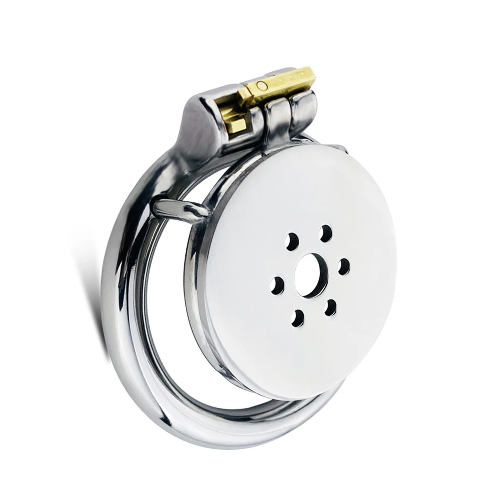 FRRK Just Classical Flat Pad Male Chastiy Cage with Metal Urethral Catheter to Pee Stainless Steel Hot Trending BDSM Sex Toys