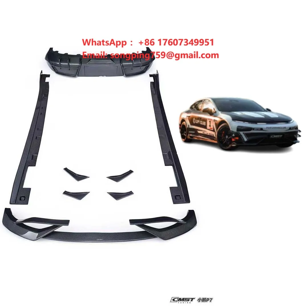 Runde Hot Selling for Xiaopeng P7 Upgraded and Modified CMST Style High Quality Carbon Fiber Body Kit Manufacturer Direct Sales